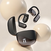 abordables Casques téléphoniques et professionnels-Casque de traduction IA - traduction sans fil en temps réel en 144 langues, suppression active du bruit, commandes tactiles, microphone à condensateur, chargement de type C pour les voyages d&#039;affaires