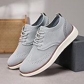 cheap Men&#039;s Sneakers-Men&#039;s Breathable Knit Brogue Sneakers - Casual Lace-Up Lightweight Shoes for Daily Wear &amp; Walking
