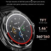 Χαμηλού Κόστους Smartwatch-696 D11 Εξυπνο ρολόι 1.46 inch Έξυπνο ρολόι Bluetooth Βηματόμετρο Υπενθύμιση Κλήσης Παρακολούθηση Ύπνου Συμβατό με Android iOS Άντρες Κλήσεις Hands-Free Υπενθύμιση Μηνύματος Έλεγχος Φωτογραφικής IPX-0