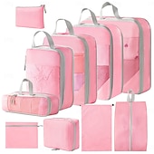economico deposito bagagli e viaggi-Cubi di imballaggio a compressione per riporre i bagagli da viaggio e salvaspazio per l&#039;organizzatore dello zaino, set da 10 pezzi per dispositivi digitali, articoli da toeletta, trucco, vestiti,