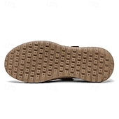 voordelige Buitensandalen-Bruine kunstleren outdoor sportsandalen voor heren met ademende perforaties en duurzame grip voor wandelen en trekking