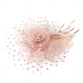baratos Capacete de Casamento-Peça para Cabeça Tule Penas Casamento Festa de Noite Elegante Casamento Com Penas Capacete Chapéu