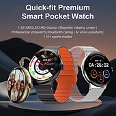 preiswerte Smartwatch-696 LA99 Smartwatch 1.43 Zoll Smartwatch Fitnessuhr Bluetooth EKG + PPG Schrittzähler Anruferinnerung Kompatibel mit Android iOS Damen Herren Freisprechanrufe Nachrichtenerinnerung IP 67 46mm