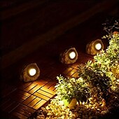 billiga Utomhusspotlights-led solenergi utomhusljus spotlights bärbar vattentät led varmvit/vit spotlight landskapssimulering stenljus för trottoar innergård gräsmatta belysning 1st