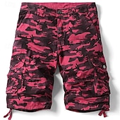 economico Classico-Per uomo Pantaloncini cargo Pantaloncini mimetici Shorts Pantaloncini Estivi Multi-tasche Tasca con Patta Semplice Mimetico Comodità Indossabile Lunghezza al ginocchio All&#039;aperto Sport Quotidiano