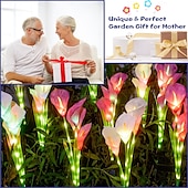abordables Éclairage paysager-Lot de 2 lampes solaires d&#039;extérieur en forme de fer à cheval, lumière blanche chaude, luminaire décoratif d&#039;ambiance, idéal pour un jardin, un parc, une cour, une pelouse, une fête, un mariage, un