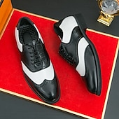 baratos Formal-Sapatos Oxford Brogue Masculinos Bicolor com Ponta Asa em Branco e Marrom, Sapatos Sociais Vintage em Couro Inspirados em Gatsby para Festas, Casamentos e Eventos Formais de Jazz na Década de 1920