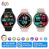 billige Smartklokker-696 ZW60 Smart Watch Fitness Tracker ECG PPG Bluetooth Anropspåminnelse Android iOS IP67 44mm 1,43