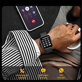 お買い得  スマートウォッチ-C08スマートウォッチ 通話応答音楽プレーヤー健康スポーツブレスレットフィットネストラッカーカスタムダイヤルスマートウォッチ