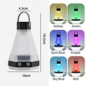 baratos Luzes e lanternas de acampamento-Luzes LED externas lanternas de acampamento com 6 modos de luz tipo C lâmpada de mão à prova d&#039;água para acampamento caminhadas quedas de energia 1 unidade (preto/verde)
