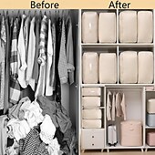 cheap Clothing &amp; Closet Storage-4 Pack Ultra Space Saving Self Compression Organizer Compression Bags for Storage,Ultra Space Saving Self Compression Organizer Bags,Sweater Organizer for Closet,Clothes Storage Bag
