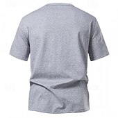 billiga Casual T-shirts för män-Herr T-shirt T-shirts Kortärmad tröja T-tröja Kortärmad V-slits Sommar Slät Mode Designer Grundläggande Klassisk Semester Gata Utekväll Svart Vit Ljusgrå Topp t-shirt för män