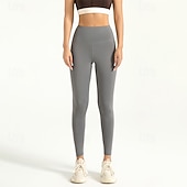 رخيصةأون طماق اليوغا والجوارب-نسائي السراويل اليوغا طماق اليوغا بعقب رفع بنطلون رياضي للبطن خصر عالي بيلاتيس تمرين نادي رياضي اكتشف - حل الجوارب الدراجات لون الصلبة بني فاتح أسود كريستال سباندكس الخريف رياضات ألبسة رياضية