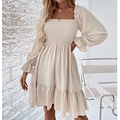 levne Šaty-Retro Středověké Renesanční Mini Šaty Flare šaty Nahoře nabírané Elfí Inspirováno Regency Maškarní kostým Dámské Fantazie Dovolená Běžné / Denní LARP Dospělé Šaty Jaro léto