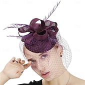 preiswerte Hochzeit Kopfschmuck-Kopfstück Sinamay Hochzeit Abendgesellschaft Elegant Hochzeit Mit Unifarbe Kopfschmuck Kopfbedeckung