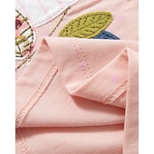 tanie Casualowe sukienki-Dzieci Dla dziewczynek Sukienka Kwiat Krótki rękaw Na zewnątrz Codzienny Moda Godny podziwu 100% bawełna Do kolan Codzienne sukienki Sukienka A line Lato Wiosna 4 lata + Rumiany róż