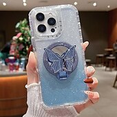 tanie Etui do iPhone&#039;ów-Etui na telefon dla iPhone 16e iPhone 16 Pro Max Plus iPhone 15 Pro Max Plus iPhone 14 13 12 Pro Max Plus etui tylnie z wsparciem stoiska lustro magnetyczne Retro TPU PC
