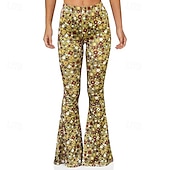 cheap Bottoms-Retro Vintage 1960s Hippie Long Length Dude Funk Bell Bottom Pants Hippie Disco Printing Fit &amp; Flare Women&#039;s Carnival Costume Carnival Daily Wear Pride Parade Pride Month Adults&#039; Pants Spring &amp; Summer