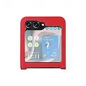 cheap Samsung Cases-Phone Case For Samsung Galaxy Z Flip 7 Z Flip 6 Z Flip 5 Z Flip 4 Back Cover Magnetic Support Wireless Charging Card Slot Retro TPU PU Leather