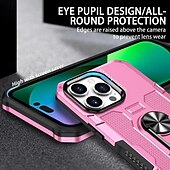 お買い得  iPhone用ケース-iPhone 16 Pro Maxプラス iPhone 15 Pro Maxプラス iPhone 14 13 12 11 Pro Maxプラス バックカバー リングホルダー 磁気 ショックプルーフ レトロ PC用の電話ケース