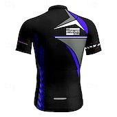 abordables Maillots pour hommes-Homme Maillot de cyclisme Géométrique Manche Courte Cyclisme T-shirt Maillot avec 3 poches arrière VTT Vélo tout terrain Séchage Rapide Design Anatomique Évacuation de l&#039;Humidité Respirant Des sports
