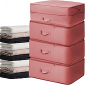 cheap Clothing &amp; Closet Storage-4 Pack Ultra Space Saving Self Compression Organizer Compression Bags for Storage,Ultra Space Saving Self Compression Organizer Bags,Sweater Organizer for Closet,Clothes Storage Bag