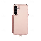 Недорогие Чехлы для Samsung-телефон Кейс для Назначение SSamsung Galaxy S24 Ultra Plus S24 ФЭ S23 S22 S21 S20 Ultra Plus FE S25 S25 Плюс S25 Ультра Кейс на заднюю панель со стендом Молния с ремешком Ретро ТПУ Кожа PU