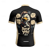 ieftine Tricouri pentru bărbați-Bărbați Jersey de ciclism Manșon scurt Bicicletă Tricou Tee Jerseu cu 3 buzunare spate Ciclism montan Respirabil Uscare rapidă Proiectare anatomică Wicking Roz Închis Negru Alb Animal Desene Animate