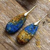 abordables Boucles d&#039;oreilles-Femmes Boucles d&#039;oreilles Poire Goutte Élégant Des boucles d&#039;oreilles Bijoux Argent / Fuchsia foncé / Brun claire Pour Mariage Soirée 1 Paire