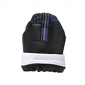 cheap Men&#039;s Golf Shoes-Men&#039;s Modern White Golf Shoes with Blue Detailing, Lace-Up Design, Breathable Upper, Perfect for Professional Golfers