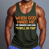 preiswerte Glaubens-T-Shirts-Herren Bibel Lustiges Slang Ärmelloses Top Kurzarm T-Shirt 3D-Druck Rundhals-Shirt Sport Mode Alltag Fitness Wandern Blau Rot Grün Sommer Frühling Kleidung Apparel