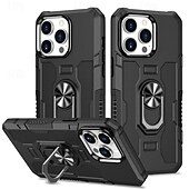 お買い得  iPhone用ケース-iPhone 16 Pro Maxプラス iPhone 15 Pro Maxプラス iPhone 14 13 12 11 Pro Maxプラス バックカバー リングホルダー 磁気 ショックプルーフ レトロ PC用の電話ケース