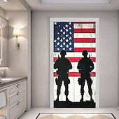 Χαμηλού Κόστους Γκαράζ &amp; Πινακίδες Πόρτας-4η Ιουλίου Διακοσμήσεις Πόρτας Ημέρας Βετεράνων Καλύμματα Πόρτας Αμερικανική Ταπισερί Πόρτας Κουρτίνα Διακόσμηση Φόντο Εσωτερική/Εξωτερική Πινακίδα Πόρτας για Πρόσοψη Ράντσο