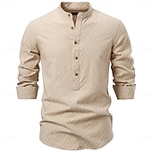 cheap Tops-Retro Vintage Medieval Renaissance Shirt Pirate Viking Button Down Embroidered Men&#039;s Viking Carnival Vacation Casual Daily LARP Adults&#039; Shirt Spring &amp; Summer
