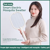 cheap Electric Mosquito Repellers-Handheld Electric Mosquito Swatter – Rechargeable Fly Zapper Racket for Indoor Household Insect Control