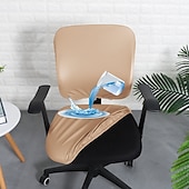 preiswerte Wasserdichte Abdeckung-Stretch-Stuhlbezüge für Computerstühle, wasserdicht, Kunstleder, geteilter Bürostuhlbezug, Gaming-Sessel, Sitzbezug, schmutzabweisend, abnehmbar