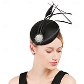 cheap Fascinators-Headdress Fabric Fedora Hat Wedding Birthday Tea Party Horse Race Cocktail Elegant Vintage Cute With Floral Headpiece Headwear