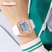 cheap Digital Watches-SKMEI Ins Wind Square Multi functional Waterproof Electronic Watch for Male and Female Students