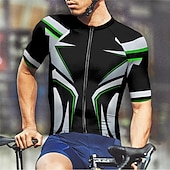 abordables Maillots pour hommes-Homme Maillot Velo Cyclisme Manche Courte Cyclisme Tee-shirt Maillot avec 3 poches arrière VTT Vélo tout terrain Respirable Séchage rapide Conception anatomique Mèche Rouge Bleu Bleu Ciel Des sports