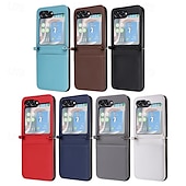 cheap Samsung Cases-Phone Case For Samsung Galaxy Z Flip 7 Z Flip 6 Z Flip 5 Z Flip 4 Back Cover Magnetic Support Wireless Charging Card Slot Retro TPU PU Leather