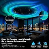 abordables Décorations et veilleuses-Projecteur de galaxie projecteur d&#039;étoiles avec trou noir interstellaire et étoiles vertes et rouges en mouvement pour la décoration de la chambre cadeaux de fête veilleuse LED pour chambre