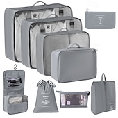 cheap Luggage &amp; Travel Storage-Compression Packing Cubes Set for Travel, Foldable Luggage Organizer Bags, Portable Toiletry and Makeup Bag, Multi-Functional Clothes Storage Pouches for Business Trips and Vacations