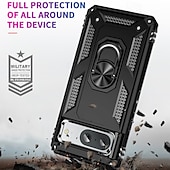 זול תיק טלפון אחר-טלפון מגן עבור גוגל Pixel 9 Pro Pixel 9 Pro XL Pixel 8 Pro Pixel 8 פיקסל 9 Pixel 7 Pixel 7 Pro Pixel 6 Pixel 6 Pro כיסוי אחורי מחזיק טבעת מגנטי עמיד בזעזועים רטרו TPU PC