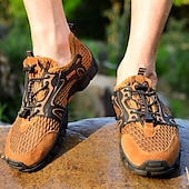 baratos Ténis para Homem-calçados masculinos para caminhadas ao ar livre, malha respirável com sola durável, calçados confortáveis para trilhas