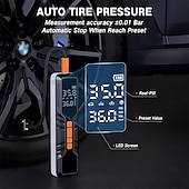 お買い得  インフレータブルポンプ-タイヤインフレーター ポータブルエアコンプレッサー 4x 車のタイヤ用エアポンプ 150psi &amp;10000mAh ポータブルタイヤインフレーター 車用 12DC エアポンプ