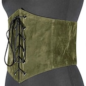 baratos Acessórios e mais-Retro Vintage Punk e gótico Medieval Espartilhos Abaixo do Peito Cordões Fantasia Homens Carnaval Baile de Máscaras Carnaval Espetáculo Mascarilha Adulto Corpete