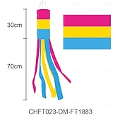 cheap Garden Flags, Banner-June Pride Month Rainbow Column Windsock Flag Fly in Breeze Outdoor Hanging Colorful LGBT+ Parade Garden Decorative Flag with Rainbow Long Tails Happy Pride