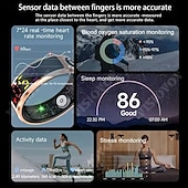 abordables Bracelets connectés-Bague connectée R12 pour hommes et femmes, écran LED, cadeau, moniteur de fréquence cardiaque et d&#039;oxygène dans le sang, modes multisports