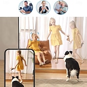 お買い得  屋内IPネットワークカメラ-1080p ワイヤレス CCTV IP カメラ監視、ナイトビジョン ホーム セキュリティ カメラ、双方向オーディオ カードなし