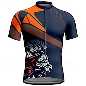 baratos Camisolas masculinas-Homens Camisa para Ciclismo Tigre Manga Curta Moto Camiseta Camisa / Roupas Para Esporte com 3 bolsos traseiros Ciclismo de Montanha Secagem Rápida Design Anatômico Capilaridade Respirável Esportes